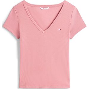 Tommy Jeans Shirt 'Essential'  navy / oudroze / rood / wit