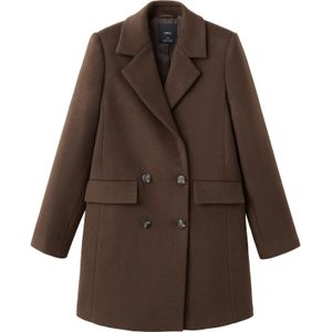 MANGO Tussenmantel 'Dali'  chocoladebruin