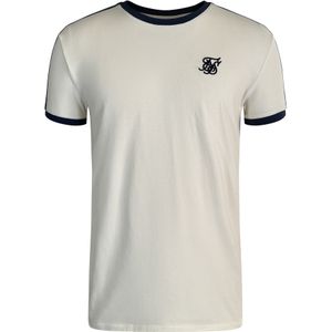 SikSilk Shirt  ecru / donkerblauw