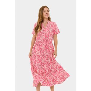 SAINT TROPEZ Jurk 'Eda'  oudroze / wit