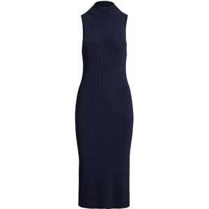 Lauren Ralph - JAKARI - Midi-jurk - Nauwsluitend - Opstaande Geribde Kraag