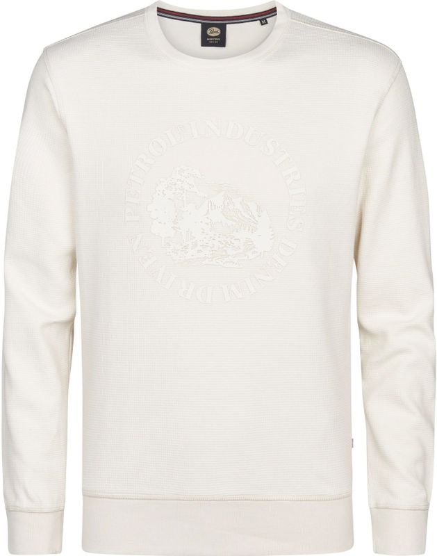 Petrol Industries - Sweatshirt - Wit - Normale Pasvorm - Lange Mouw