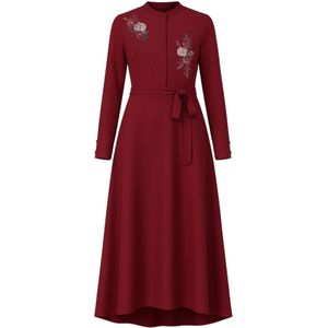 MODAMIHRAM Blousejurk  marine / rosa / karmijnrood