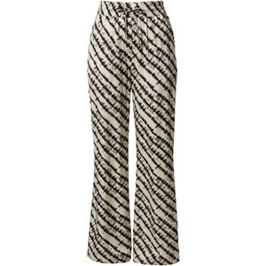 EDITED Broek 'Stina'  donkerbruin / zwart / wit