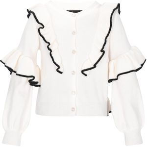 faina Gebreid vest  zwart / wit