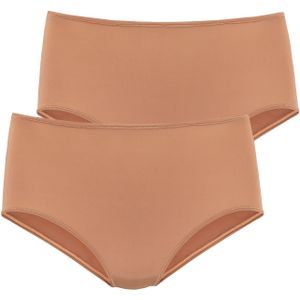 Lascana - Tailleslip - Caramel - Set van 2 - Zachte en Hoog Elastische Microvezel