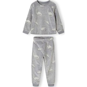 MINOTI Nachtkledij  grijs / wit