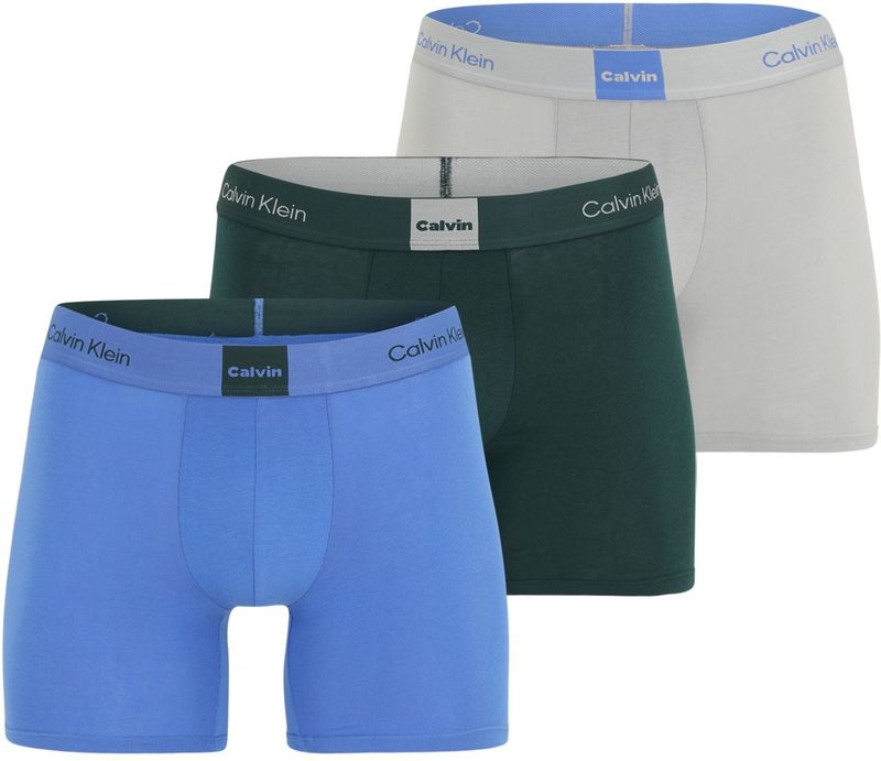 Calvin Klein Boxershorts  azuur / grijs / smaragd