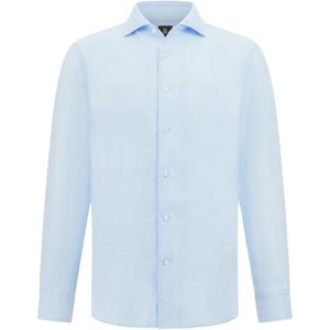 Overhemd - Effen - Linnen - Lange Mouw - Regular Fit