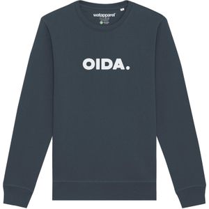 Watapparel Sweatshirt 'Oida'  antraciet / wit