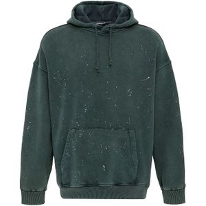 VAMOS CLO Sweatshirt  donkergroen / wit
