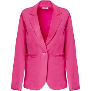 Influencer Blazers ' Lapel collar blazer '  beige / pink