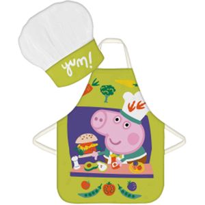 Peppa Pig - Yum - kinderschort en koksmuts - set van 2