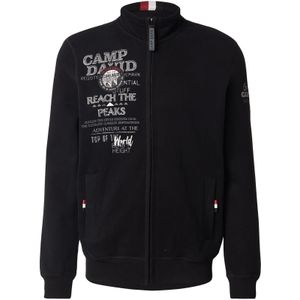 CAMP DAVID Sweatvest  grijs / zwart