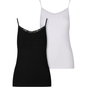 Urban Classics - Cotton Lace 2-Pack - Tanktop - Zwart