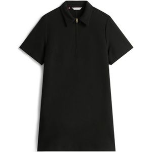 TOMMY HILFIGER - Jurk - Zwart - Korte Lengte - Polokraag