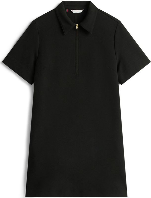 TOMMY HILFIGER - Jurk - Zwart - Korte Lengte - Polokraag