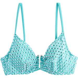 Next Bikinitop  lichtblauw / wit