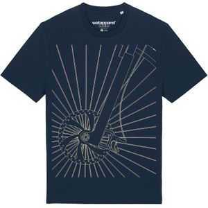 Watapparel Shirt ' Fahrradspeichen '  donkerblauw / geel