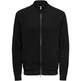 Onslaw - Gebreid Vest - Hoge Hals - Lange Mouwen - Ritssluiting - Regular Fit