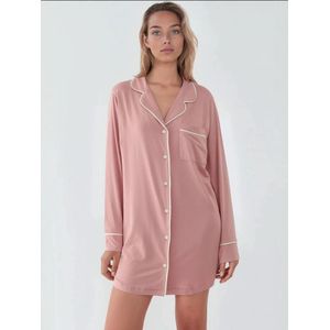 Hiccup Nachthemd  oudroze / wit