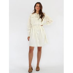 Honnête Atelier Jurk 'Mae'  lichtbeige