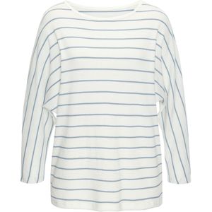 Vivance Shirt - Wit/Blauw - Katoen/Viscose - Loose Fit