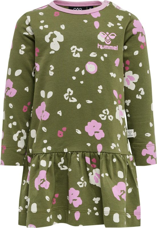 Hummel - Alisa Dress Longsleeve - Jurk - Capulet Olive - 80