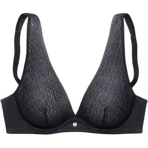 Balconette Bh - Zwart - Kant - Met Beugel - Genaaid