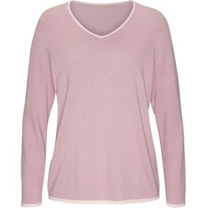 Vivance - Gebreide Trui - Mauve/Rosé - V-hals - Lange Mouwen - Casual