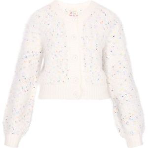 IZIA Gebreid vest  turquoise / oranje / pink / offwhite