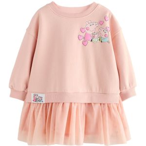 Next - Jurk - Lichtgroen - Katoen - Ronde Hals - Lange Mouw