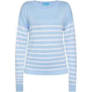 SANIKA Trui  lichtblauw / wit