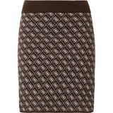 GUESS - AUBREY - Rok - Ecru - Chocoladebruin - Minirok