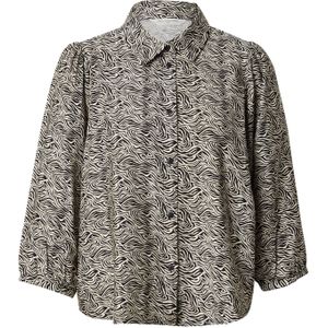Moss Copenhagen - Cielo Amabella AOP - Damesblouse - Zebraprint - 3/4 Mouwen