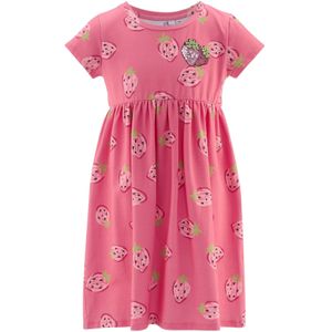 happy girls Jurk  groen / pink / rosa / framboos