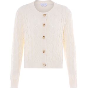 BLONDA Gebreid vest  wolwit