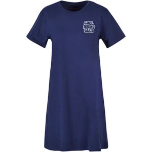 F4NT4STIC Jurk 'Cool Moms Club Bestickt'  kobaltblauw / grijs