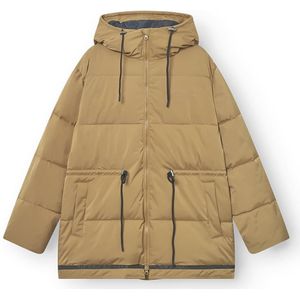 rethinkit studios Functionele jas 'Shelter'  mosterd / zwart