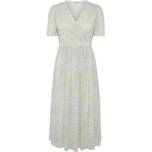 SOAKED IN LUXURY Jurk 'Amela'  beige / smoky blue / geel