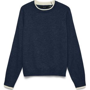 VERO MODA Trui 'VMWONDERFUL'  navy / wit