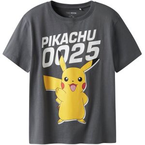 TWO SOON Shirt 'Pokémon'  geel / grijs / wit