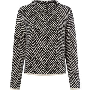 Someday - Tevelyn - Gebreide Trui - Zwart/Wit