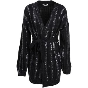 Influencer Gebreid vest  zwart