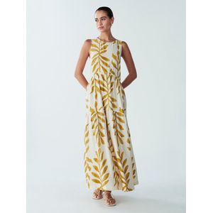 St MRLO - Jurk - Groen/Wit - REMI - Bloemenprint - Mouwloos - 7/8 Lengte