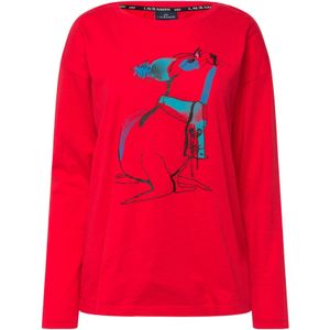 LAURASØN Shirt  blauw / neonrood