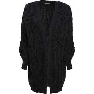 Influencer Gebreid vest  zwart