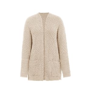 Imily Bela Gebreid vest  donkerbeige