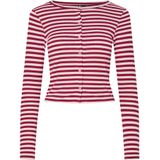 Pclaya - Vest - Knoopsluiting - Ronde Hals - Lange Mouwen