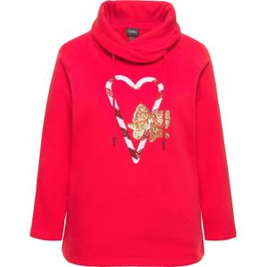 Ulla Popken Sweatshirt  gemengde kleuren / rood
